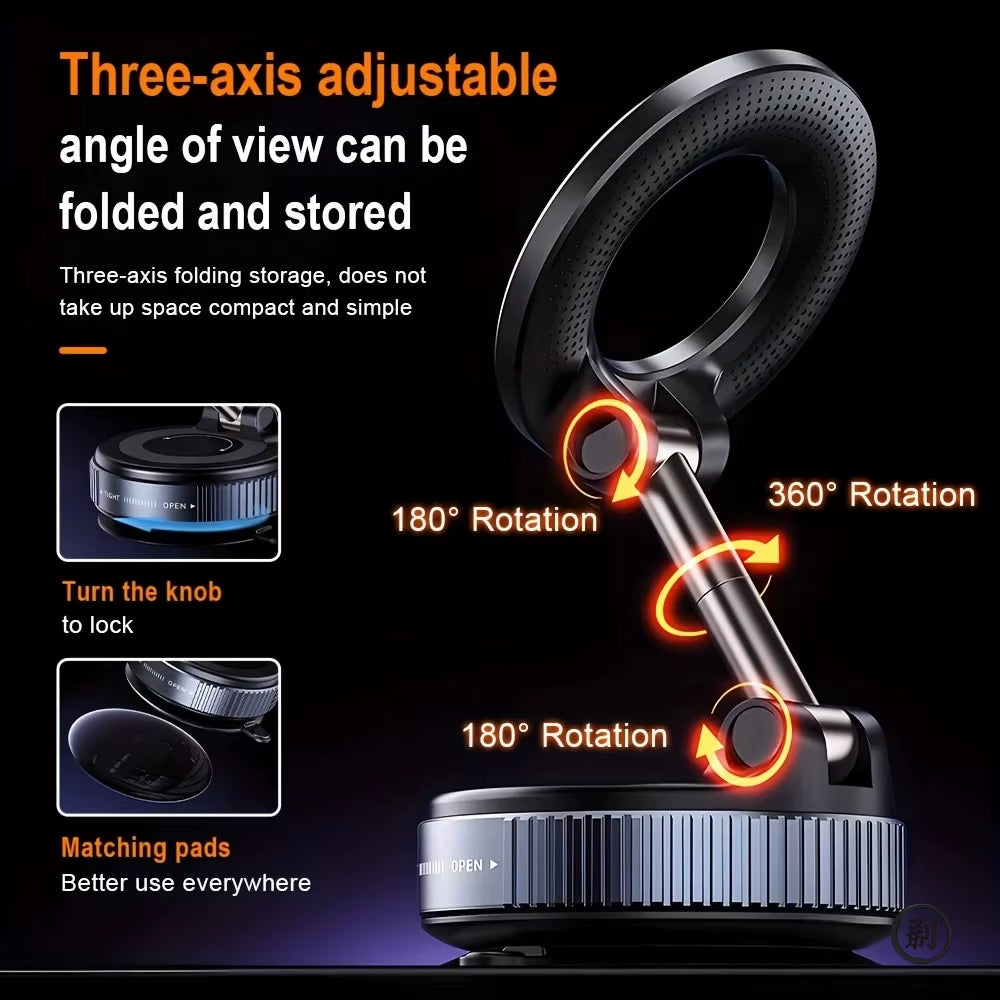 Magnetic Car Phone Holder 360° Adjustable Dashboard Windshield Mount