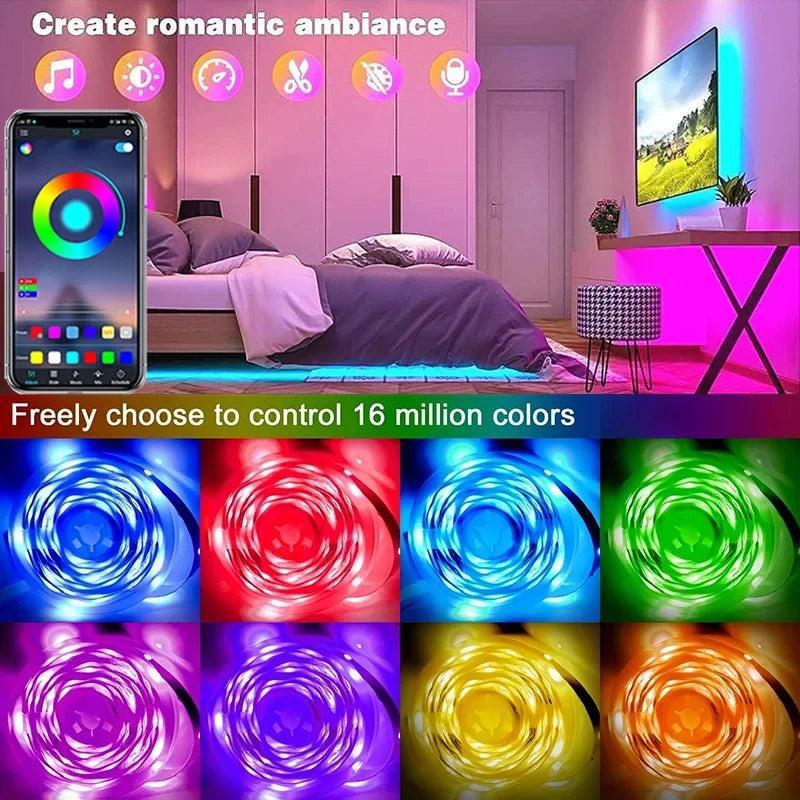 Smart RGB LED Strip Lights with App Control