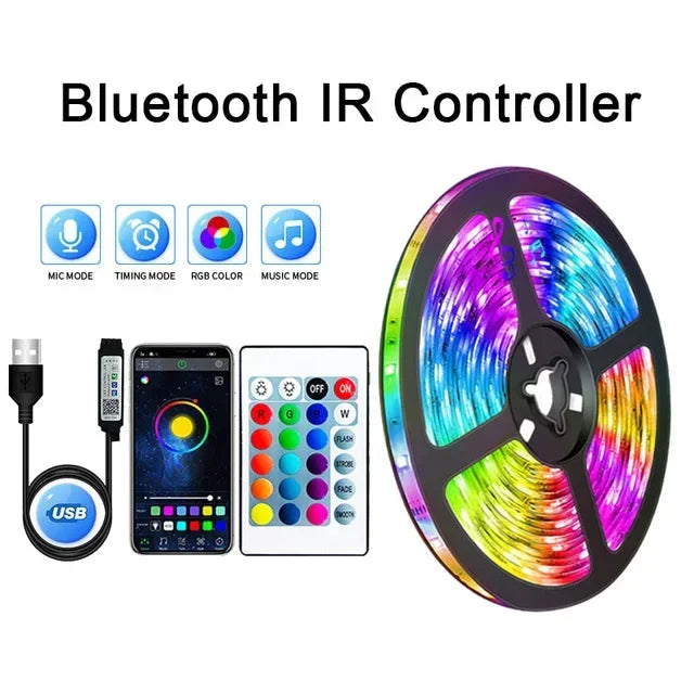 Smart RGB LED Strip Lights with App Control